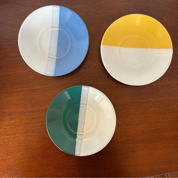 Set of 3 Yably Colourful Funny Face Expresso Cups and Saucers - Picture 5 of 12